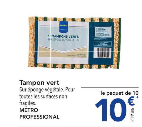 tampon vert metro professional