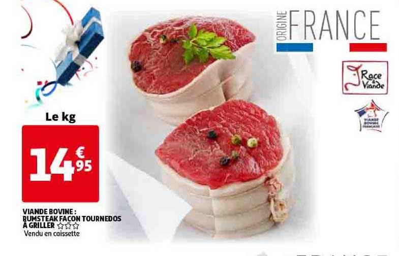 Viande Bovine Rumsteak Façon Tournedos à Griller