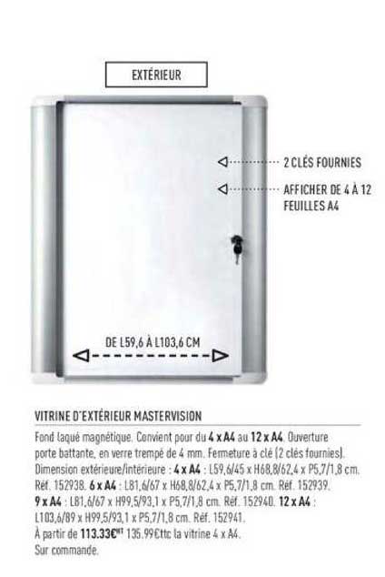 vitrine d'extérieur mastervision