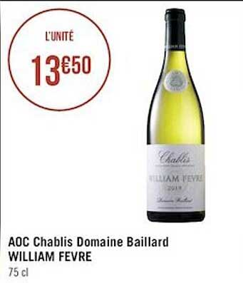aoc chablis domaine baillard willial fèvre