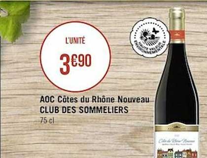 aoc côtes du rhône nouveau club des sommeliers