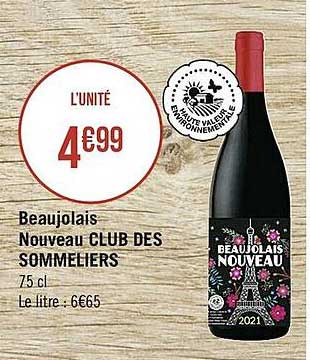 Beaujolais Nouveau Club Des Sommeliers