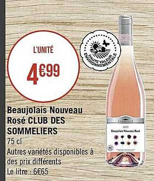 beaujolais nouveau rosé club des sommeliers