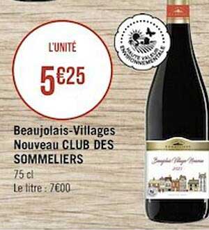 beaujolais-villages nouveau club des sommeliers