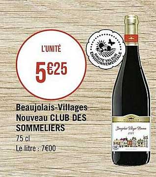 beaujolais-villages nouveau club des sommeliers