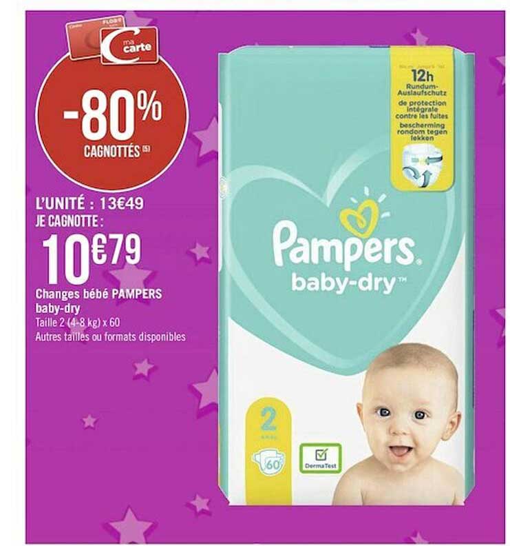 changes bébé pampers baby-dry