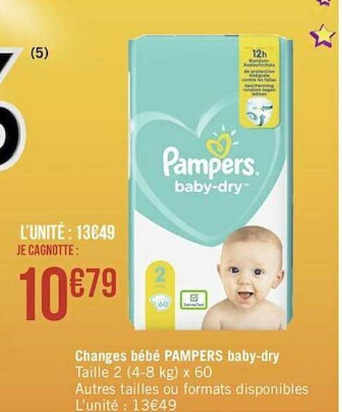 changes bébé pampers baby-dry