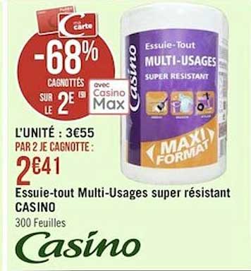essuie-tout multi-usages super résistant casino