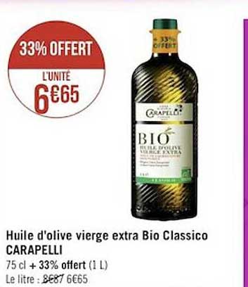 Huile D'olive Vierge Extra Bio Classico Carapelli