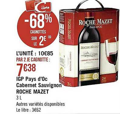 igp pays d'oc cabernet sauvignon roche mazet