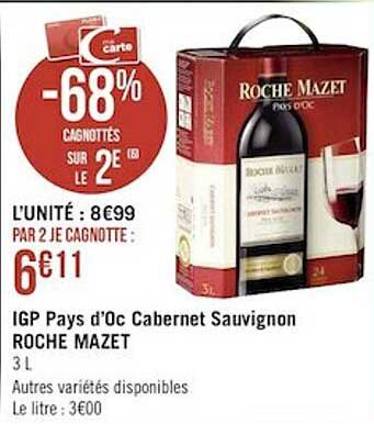 igp pays d'oc cabernet sauvignon roche mazet