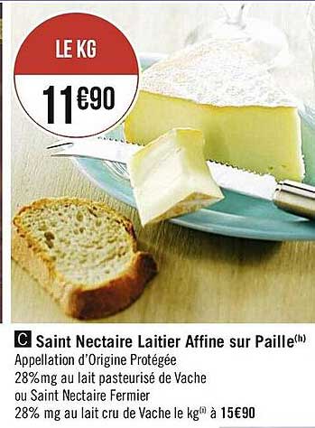 saint nectaire laitier affine sur paille