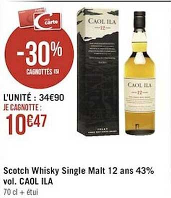 scotch whisky single malt 12 ans 43% vol. caol ila