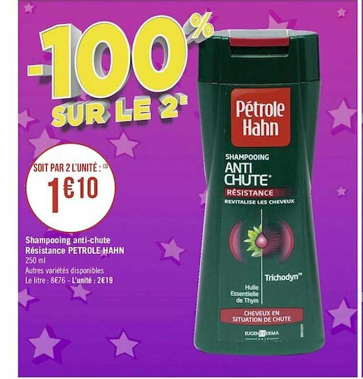 shampooing anti-chute résistance pétrole hahn