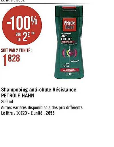 shampooing anti-chute résistance pétrole hahn