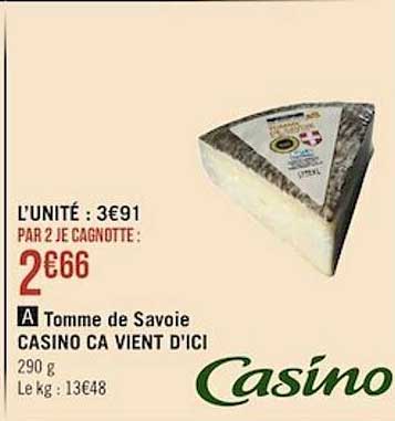 tomme de savoie casino ça vient d'ici