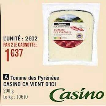 tomme des pyrénées casino ça vient d'ici
