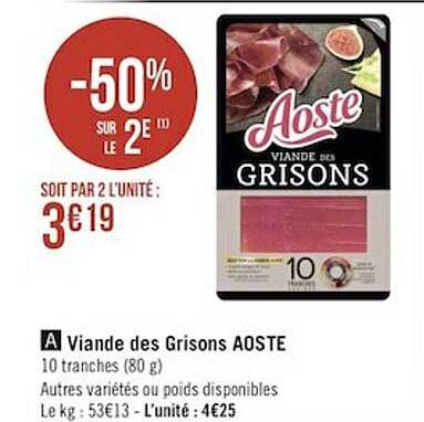 Viande Des Grisons Aoste