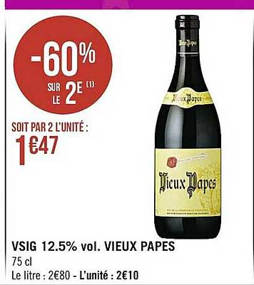 vsig 12.5% vol. vieux papes