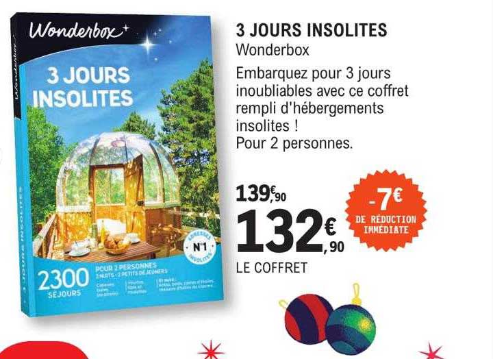 3 jours insolites wonderbox