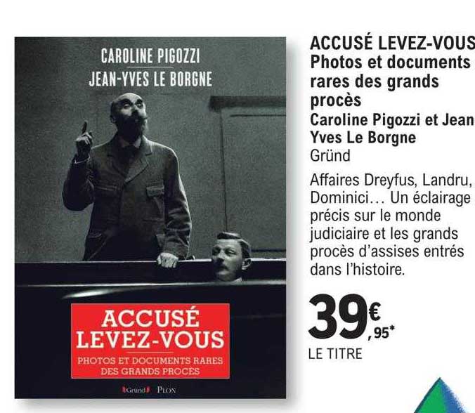 accusé levez-vous photos et documents rares des grands procès - caroline pigozzi et jean yves le borgne gründ