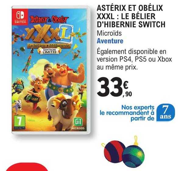 astérix et obélix xxxl : le bélier d'hibernie switch