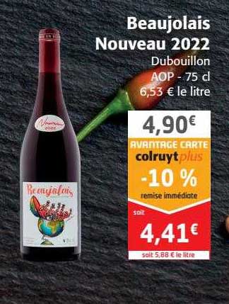 beaujolais nouveau 2022 dubouillon