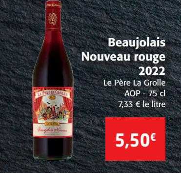 beaujolais nouveau rouge 2022 le père la grolle