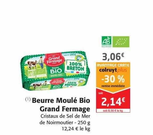 beurre moulé bio grand fermage
