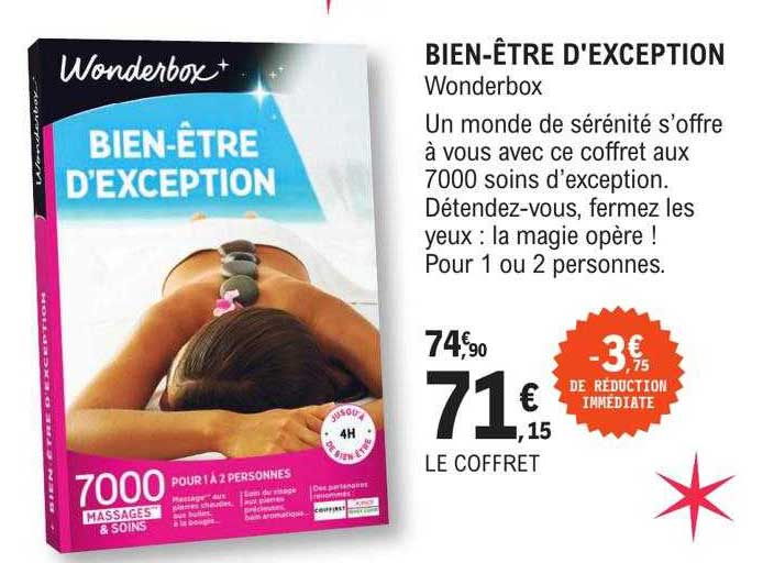 bien-être d'exception wonderbox