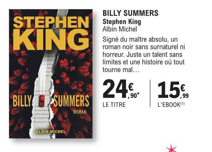 billy summers - stephen king albin michel