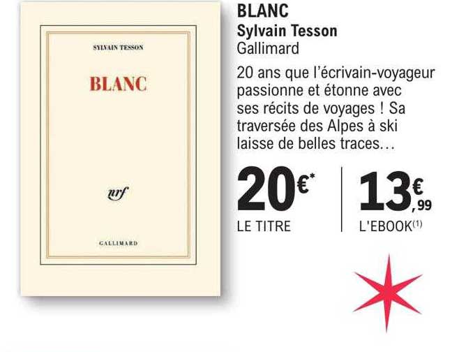 blanc - sylvain tesson gallimard