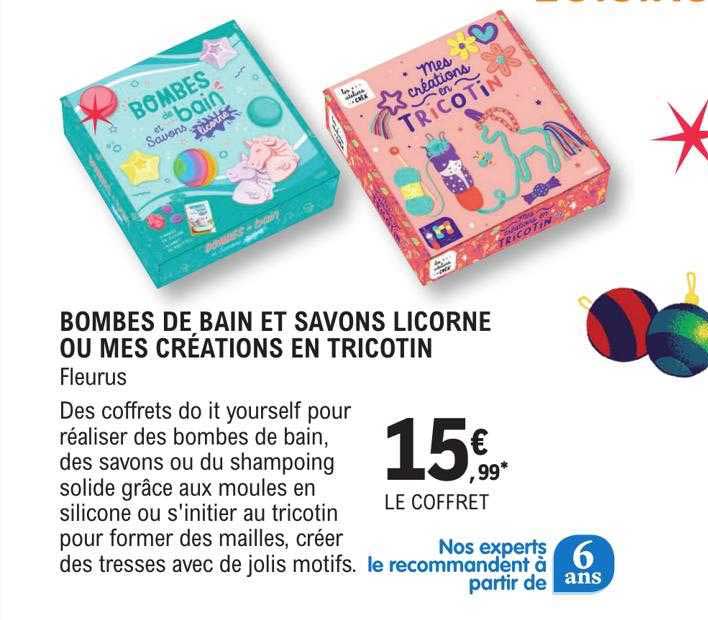 bombes de bain et savons licorne ou mes créations en tricotin fleurus