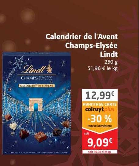 calendrier de l'avent champs-élysée
