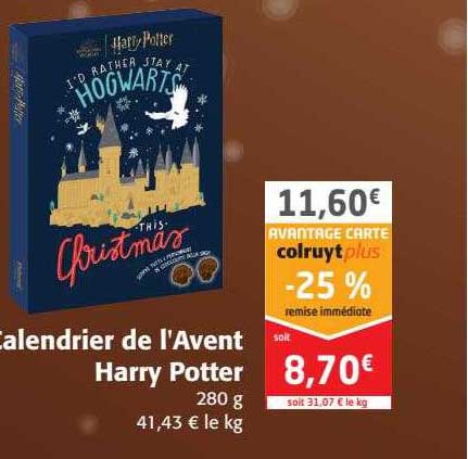 calendrier de l'avent harry potter