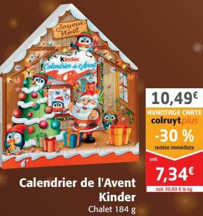 calendrier de l'avent kinder