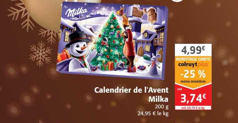 calendrier de l'avent milka