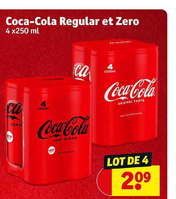 coca-cola regular et zero
