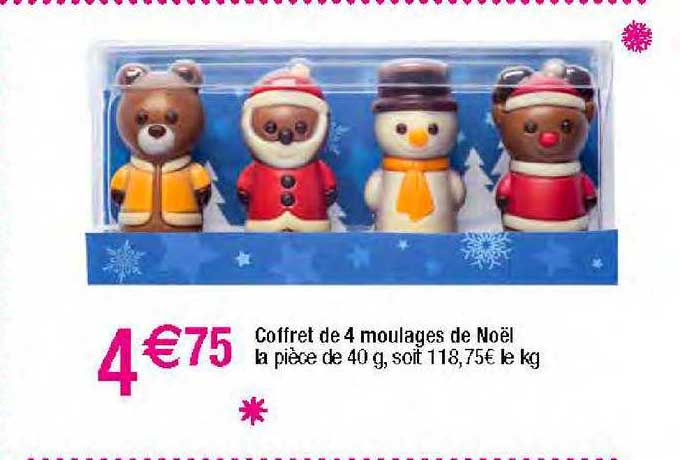 Coffret De 4 Moulages De Noël