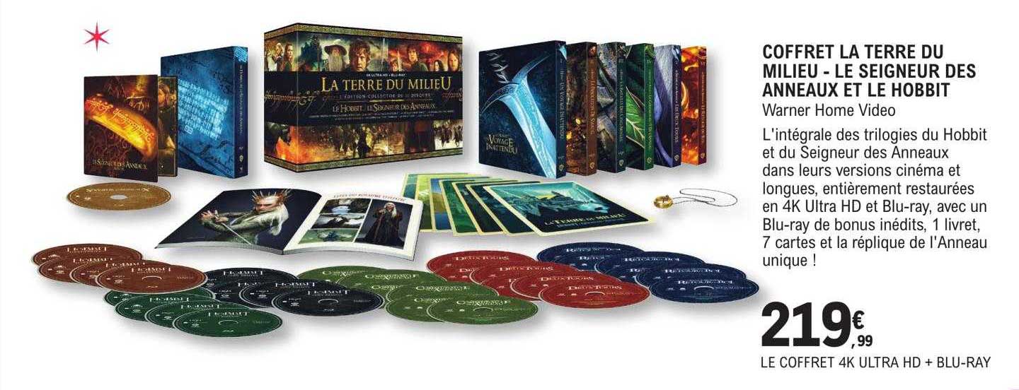 coffret la terre du milieu - le seigneur des anneaux et le hobbit