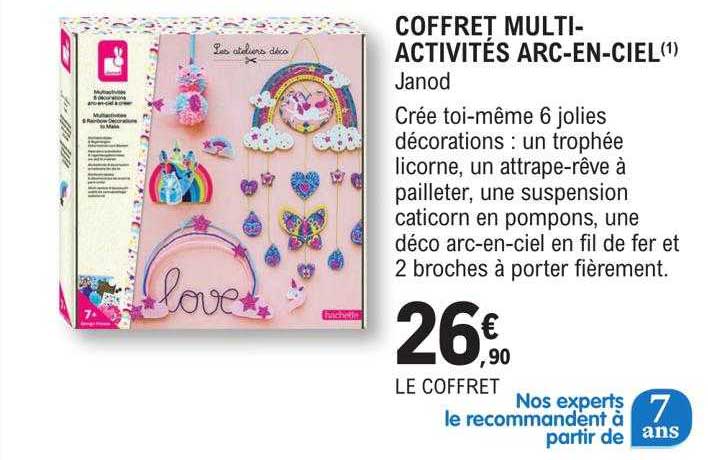 coffret multi-activités arc-en-ciel janod