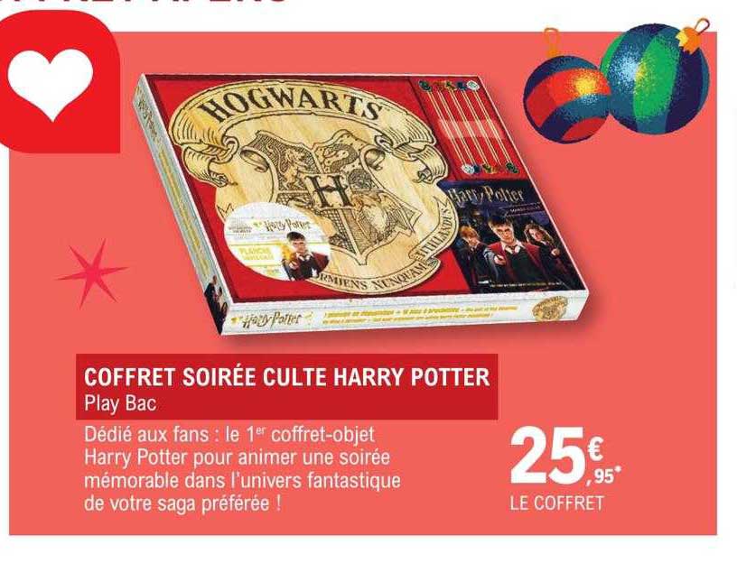 coffret soirée culte harry potter