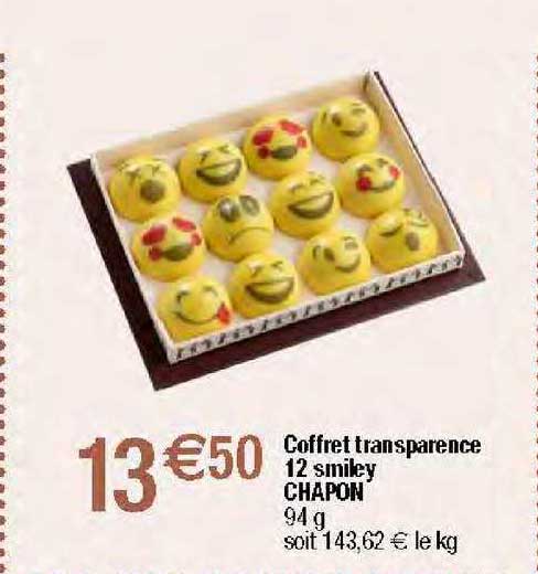 coffret transparence 12 smiley chapon