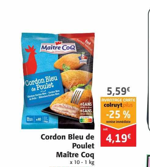 cordon bleu de poulet maître coq