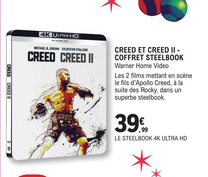 creed et creed II - coffret steelbook