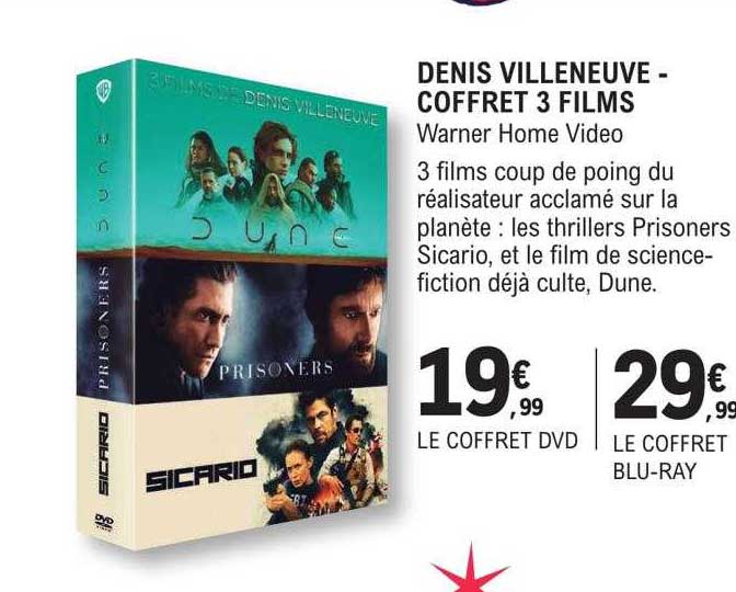denis villeneuve - coffret 3 films