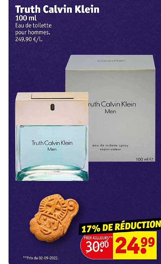 eau de toilette pour hommes truth calvin klein