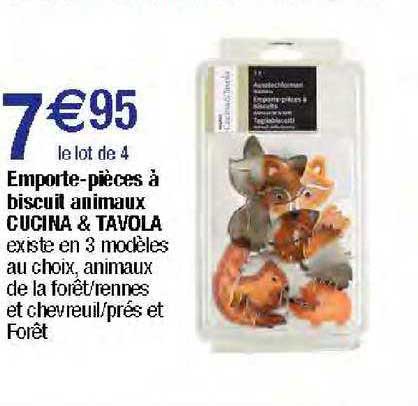 emporte-pièces à biscuit animaux cucina & tavola