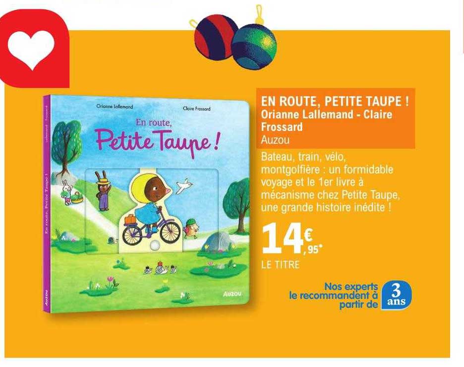 en route, petite taupe! - oriane lallemand - claire frossard auzou