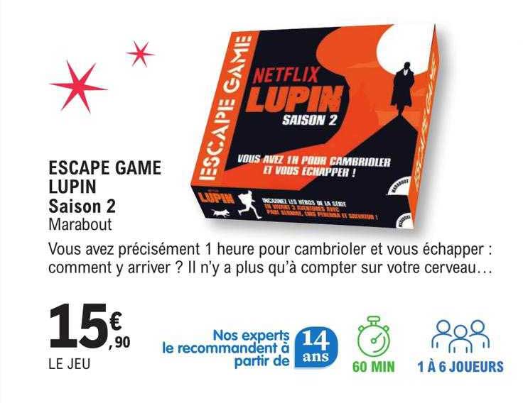 escape game lupin saison 2 marabout